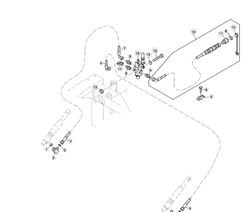 Hydraulic Cylinder And Components For Crop Deflector - ST274613 13.jpg